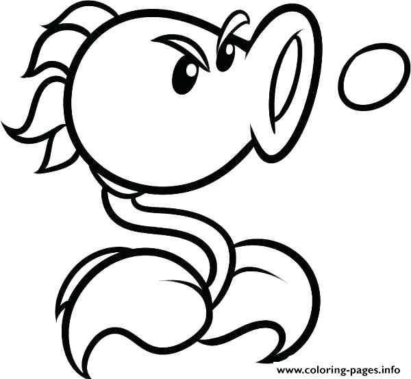 Plants Vs Zombies Coloring Pages To Print Angry Plant Shooting 600x553 Plants Vs Zombies Coloring Pages To Print Angry Plant Shooting