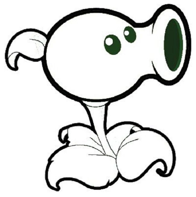 Plants Vs Zombies Coloring Pages Peashooter 650x654 Plants Vs Zombies Coloring Pages Peashooter