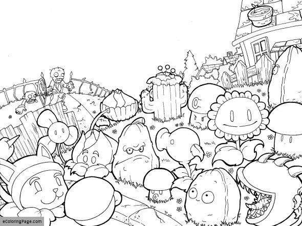 590x442 Plants Vs Zombies Coloring Pages Printable