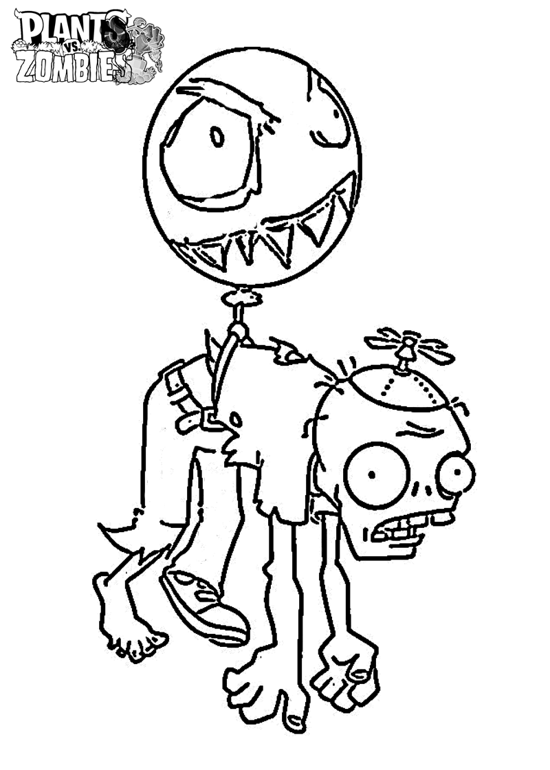 Plants Vs Zombies Coloring Pages Balloon Zombie Coloringstar 800x1120 Plants Vs Zombies Coloring Pages Balloon Zombie Coloringstar