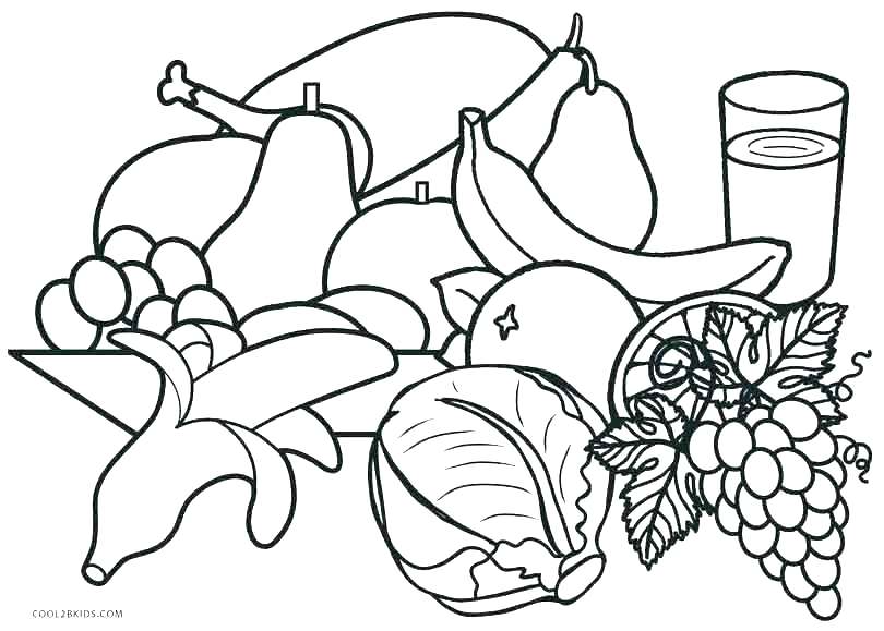 Healthy Foods Colouring Pages Healthy Food Coloring Pages 810x579 Healthy Foods Colouring Pages Healthy Food Coloring Pages