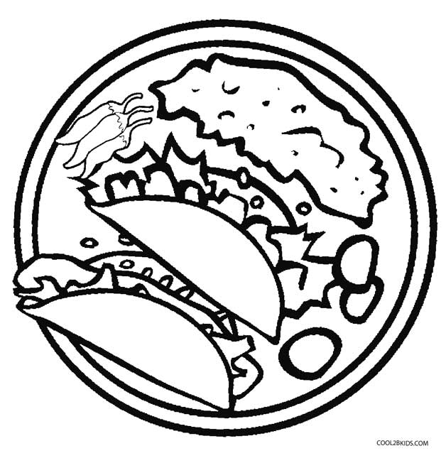 Plate Of Food Coloring Page 628x645 Plate Of Food Coloring Page
