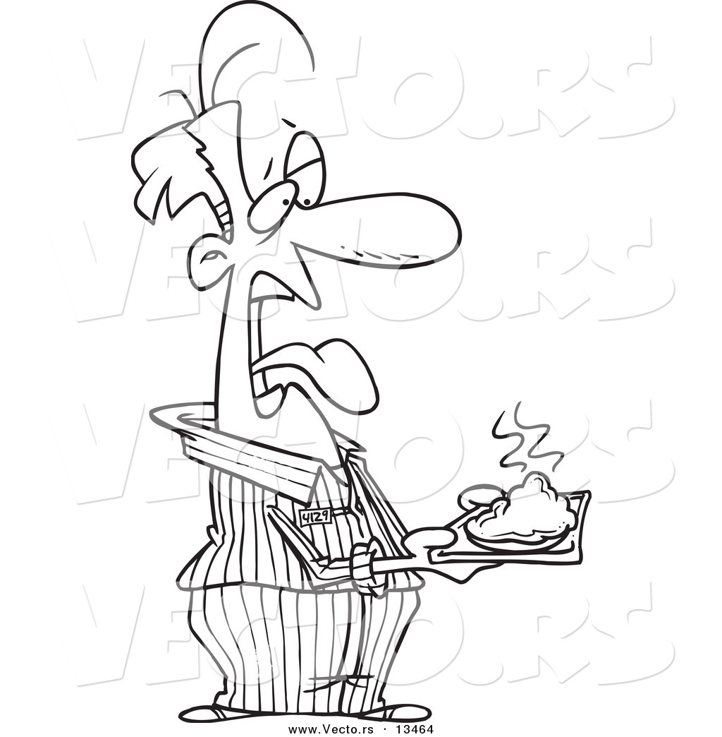 Vector A Cartoon Disgusted Male Prisoner Holding A Plate 1024x1044 Vector A Cartoon Disgusted Male Prisoner Holding A Plate