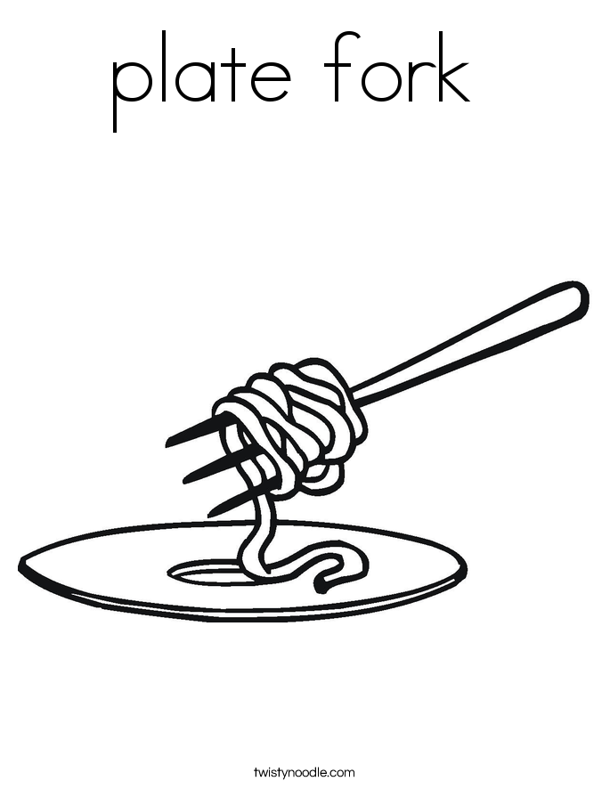 Plate Fork Coloring Page 685x886 Plate Fork Coloring Page