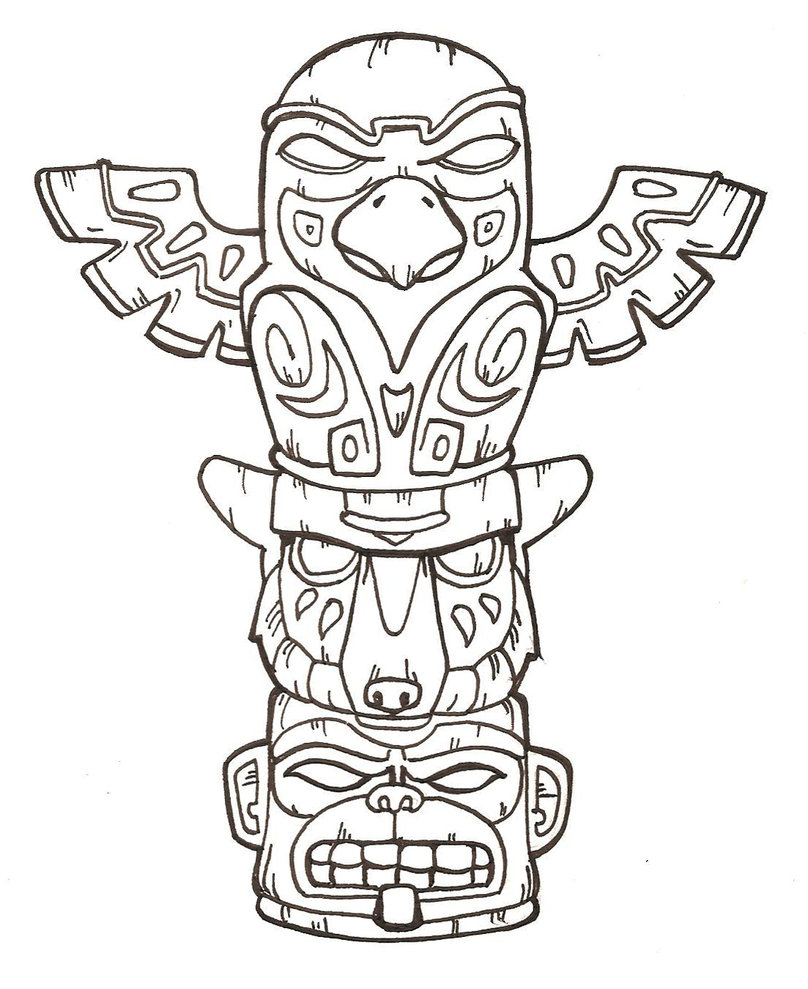 Free Printable Totem Pole Coloring Pages For Kids 808x989 Free Printable Totem Pole Coloring Pages For Kids