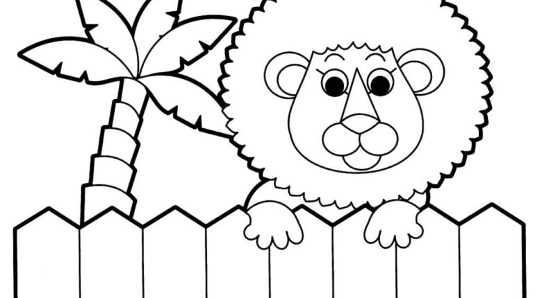 Lion Animal Coloring Pages For Kids ~ Best Coloring Pages For Kids 770x430 Lion Animal Coloring Pages For Kids ~ Best Coloring Pages For Kids