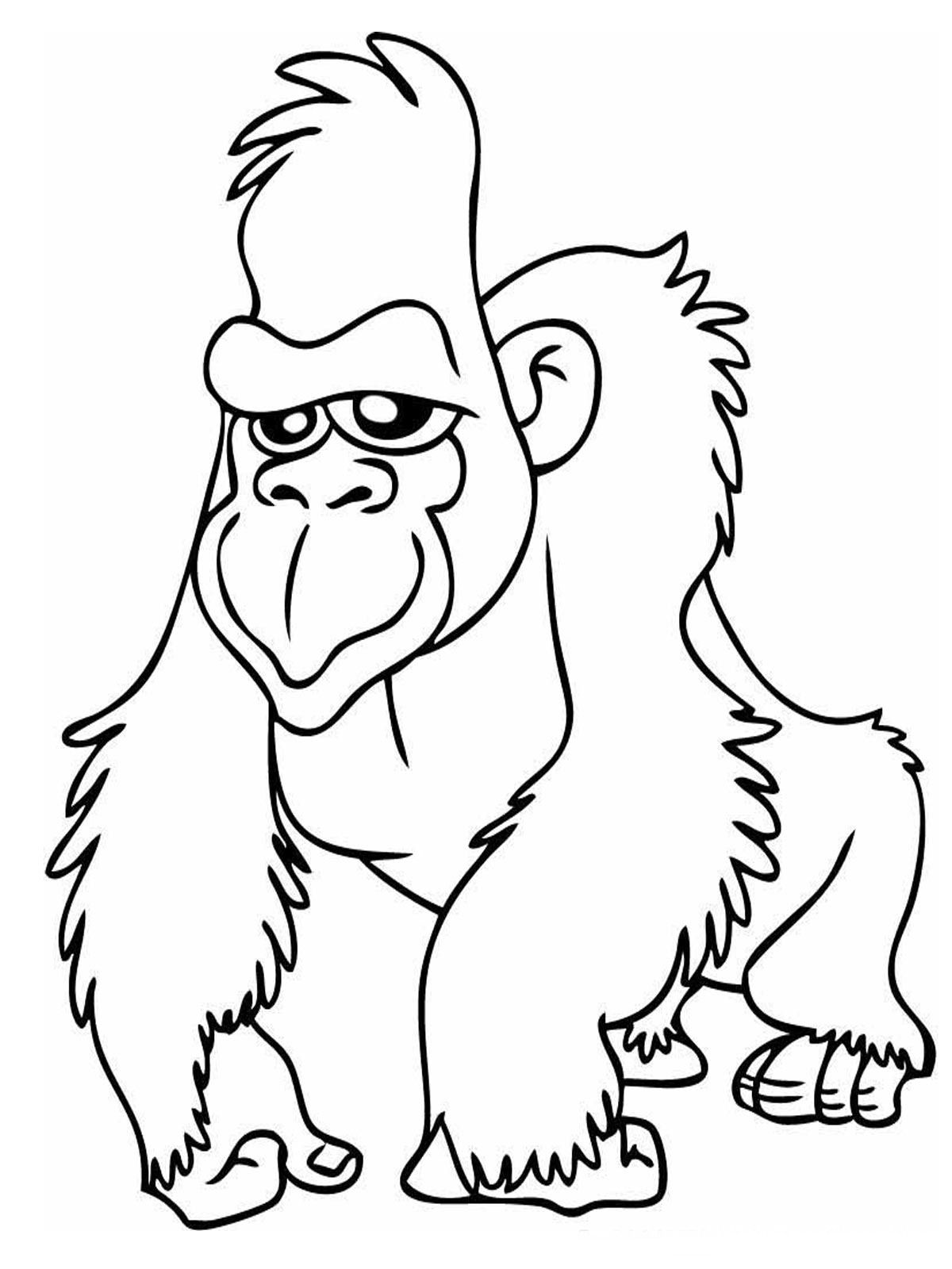 Ape Coloring Pages Free Printable Ape Coloring Pages 1200x1600 Ape Coloring Pages Free Printable Ape Coloring Pages
