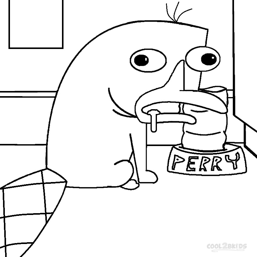 Printable Perry The Platypus Coloring Pages For Kids Cool2bkids 850x850 Printable Perry The Platypus Coloring Pages For Kids Cool2bkids