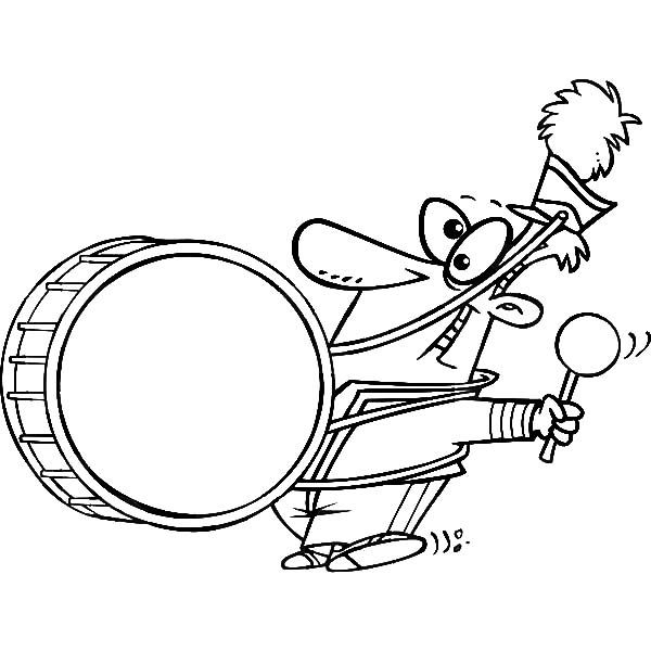 600x612 Drummer Boy Chased By His Dog Coloring Pages Kids Play Color