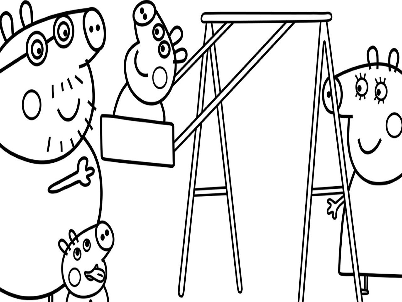 Playground Coloring Pages How To Draw Peppa Pig Family For Kid 1280x960 Playground Coloring Pages How To Draw Peppa Pig Family For Kid