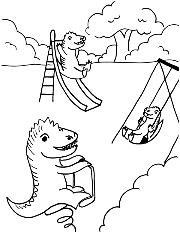 Playground Coloring Pages 600x776 Playground Coloring Pages