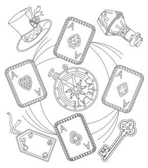 Playing Cards Coloring Pages