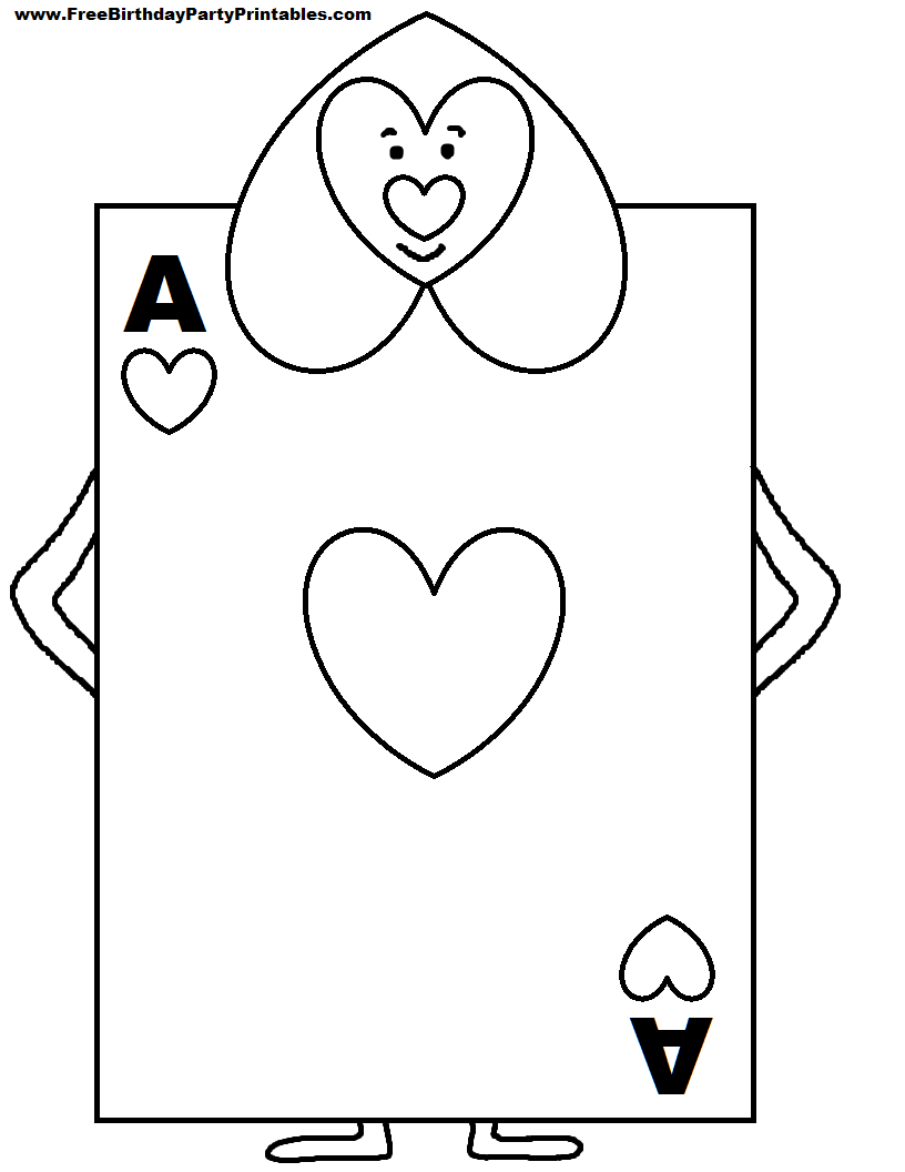 Playing Cards Coloring Pages at GetColorings.com | Free printable ...