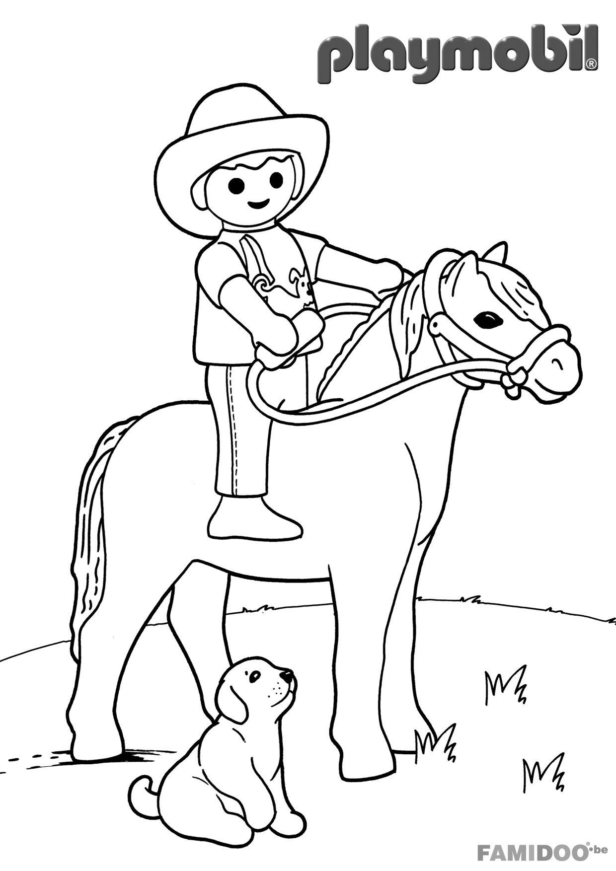 1240x1754 Playmobil Coloring Pages Cowboy