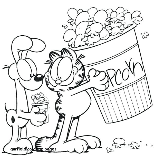 600x632 Garfield Coloring Page