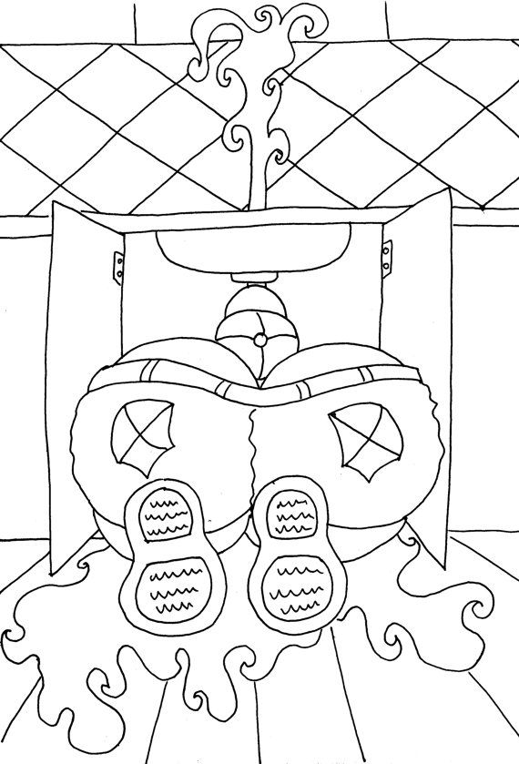 570x839 Plumber Butt Funny Adult Coloring Page From By Chubbyartcartoons