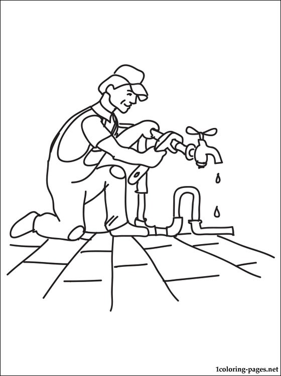 560x750 Plumber Coloring Page Coloring Pages