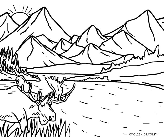 Drawn Nature Coloring Sheet 700x583 Drawn Nature Coloring Sheet