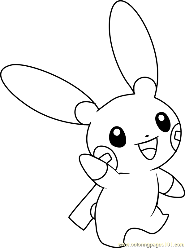 598x800 Minun Coloring Pages