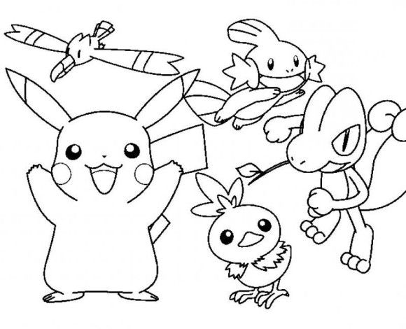 580x470 Pokemon Cartoon Pikachu Coloring Pages Cartoon Characters