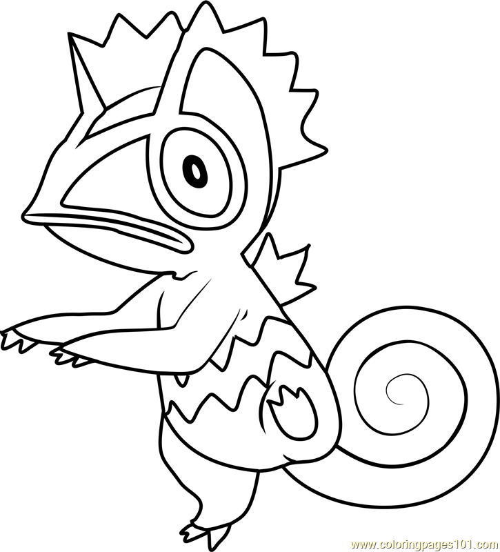 Kecleon Pokemon Coloring Page 725x800 Kecleon Pokemon Coloring Page