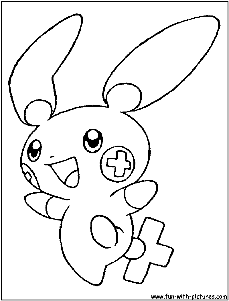 Plusle Coloring Page 800x1050 Plusle Coloring Page