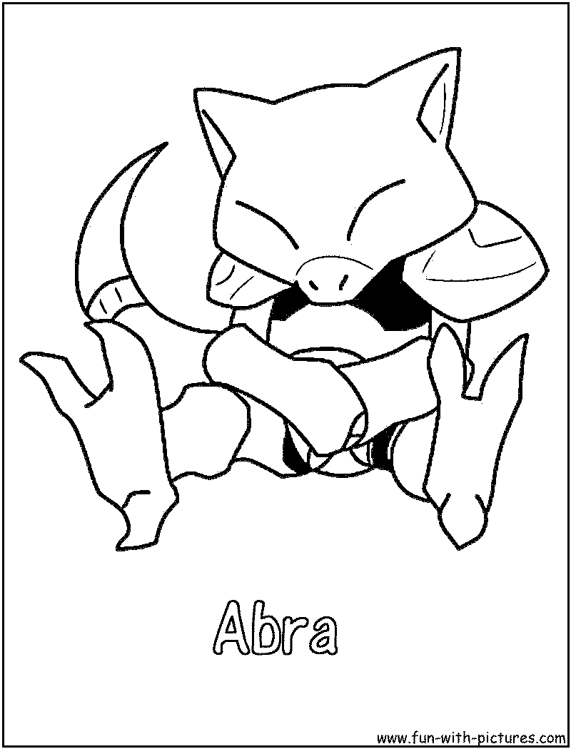 Abra Coloring Page 800x1050 Abra Coloring Page