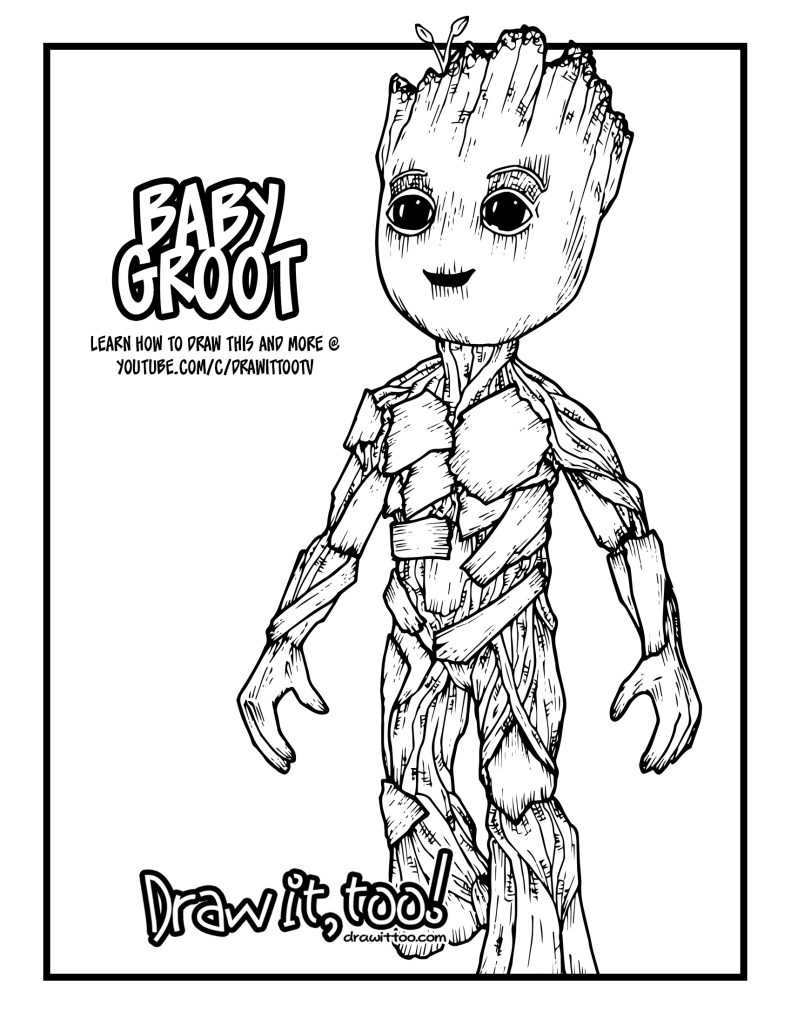 Baby Groot Coloring Pages Gallery Coloring For Kids 2018 791x1024 Baby Groot Coloring Pages Gallery Coloring For Kids 2018