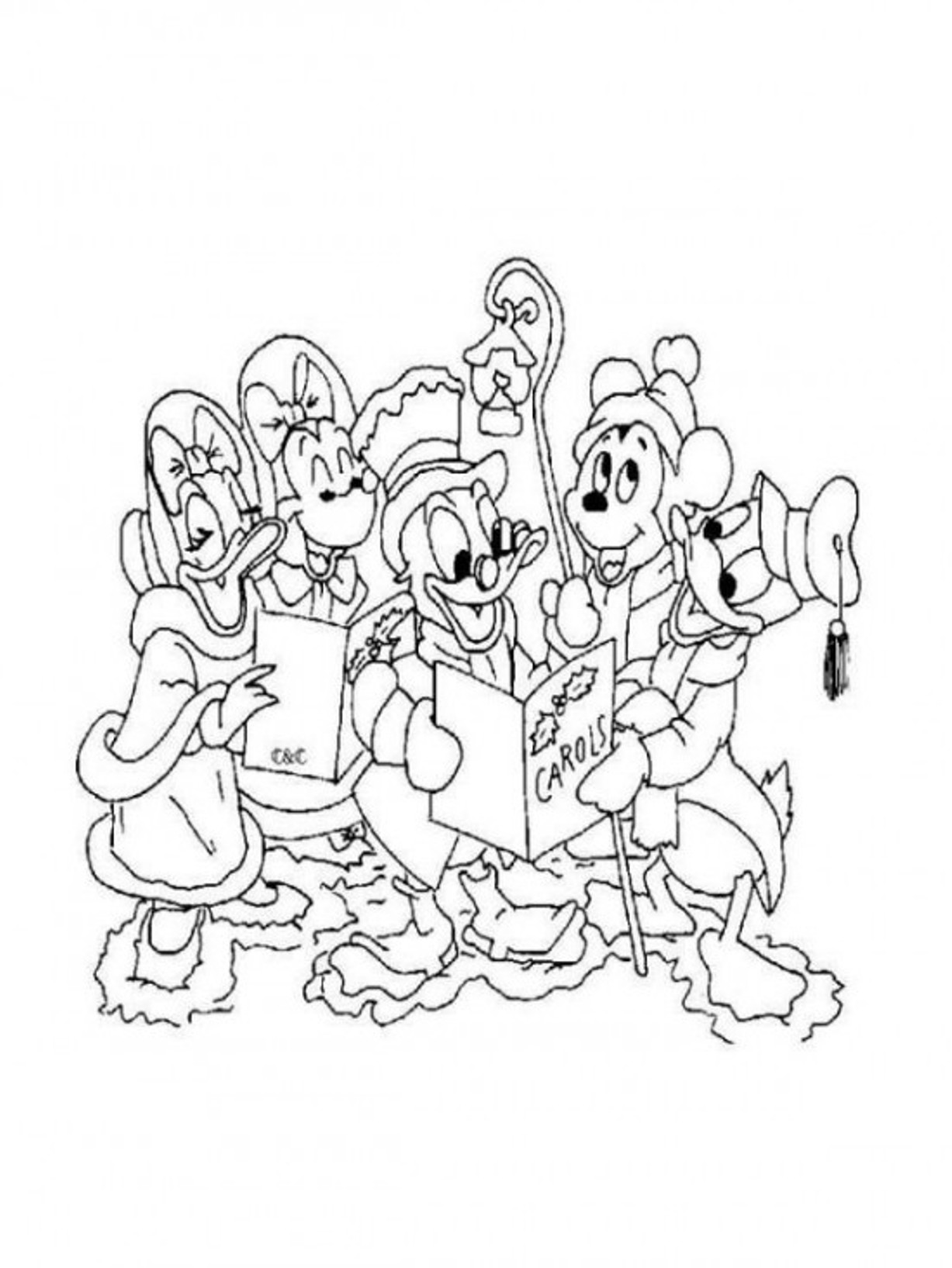 1227x1635 Disney Christmas Coloring Pages For Kids Printable 496265