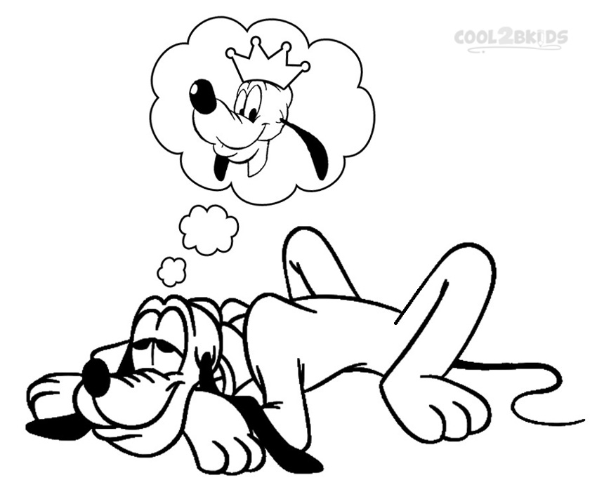 850x701 Disney Pluto Coloring Pages