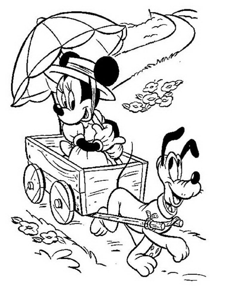 Minnie And Pluto Coloring Page Cartoon Pages Of Kidscoloringpage 764x977 Minnie And Pluto Coloring Page Cartoon Pages Of Kidscoloringpage