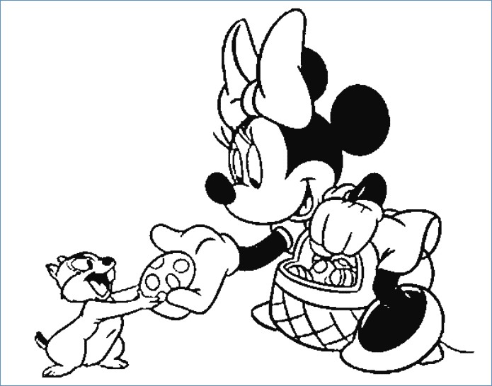 695x546 Mickey Mouse And Pluto Easter Disney Coloring Pages