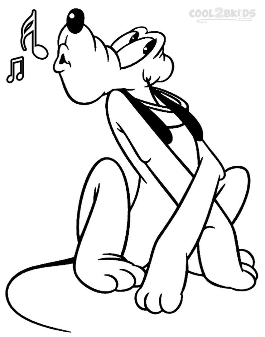 850x1080 Printable Pluto Coloring Pages For Kids Of From Mickey Mouse