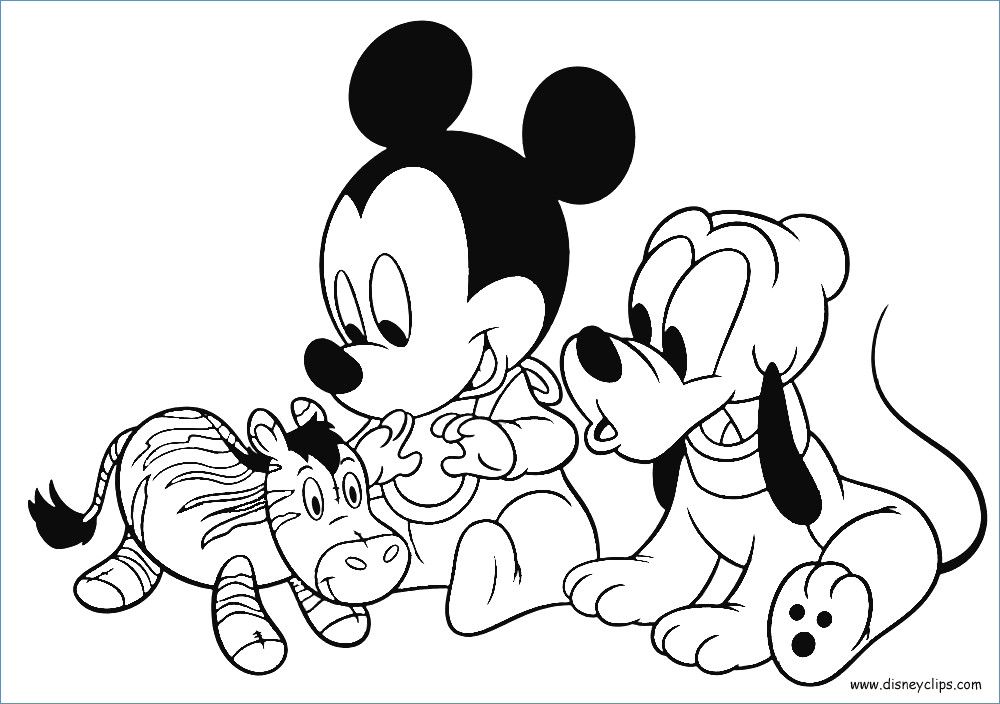 1000x704 Baby Goofy And Baby Pluto Disney Coloring Pages