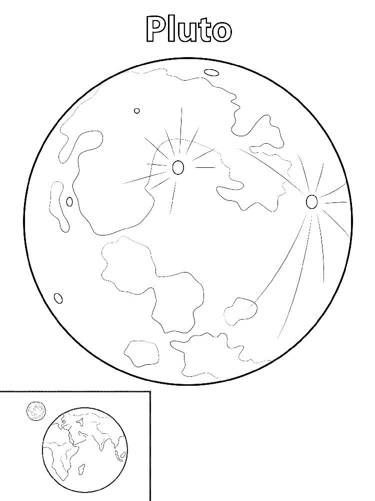 750x1000 Planet Coloring Pages Pluto Okuloncesi Solar