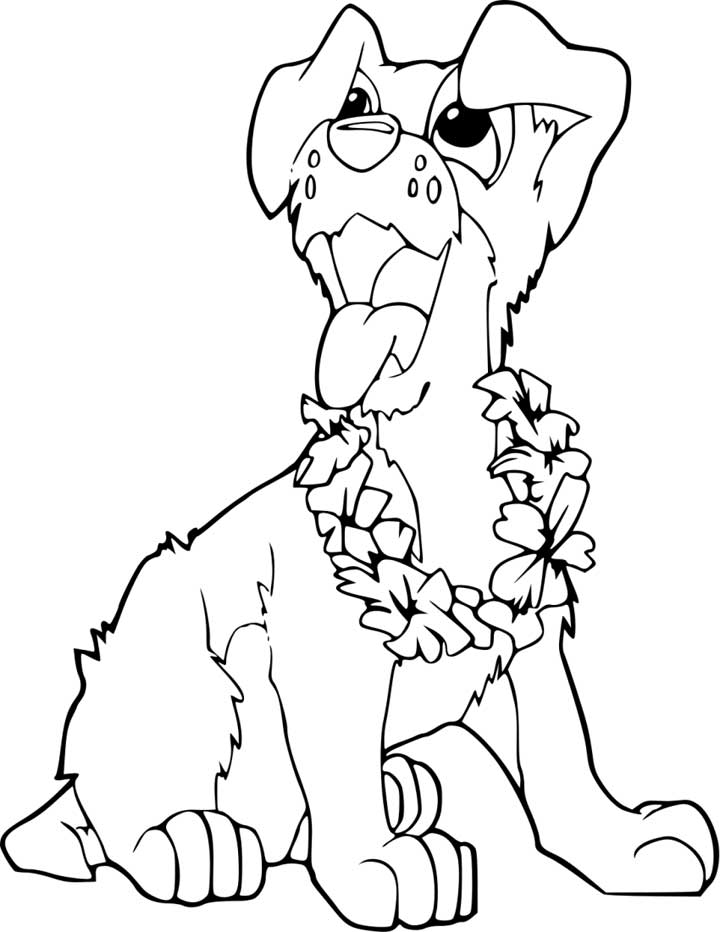 Cute Puppy Coloring Page For Kids 720x932 Cute Puppy Coloring Page For Kids