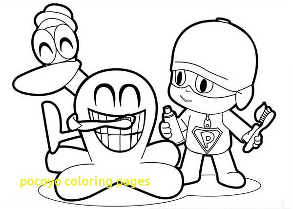 600x428 Pocoyo Coloring Pages With Pocoyo And Friends Laughing Hard