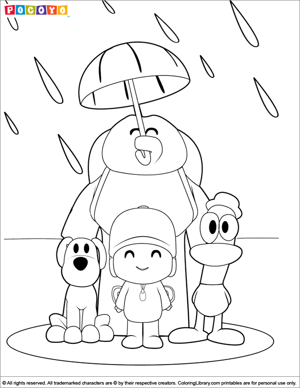 612x792 Pocoyo Coloring Pages