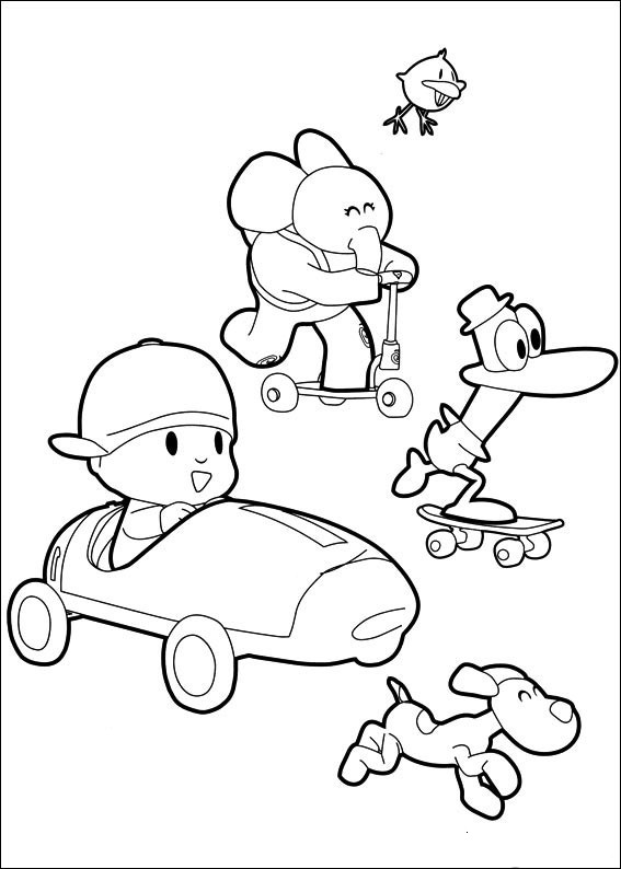 567x794 Pocoyo Printable Coloring Pages