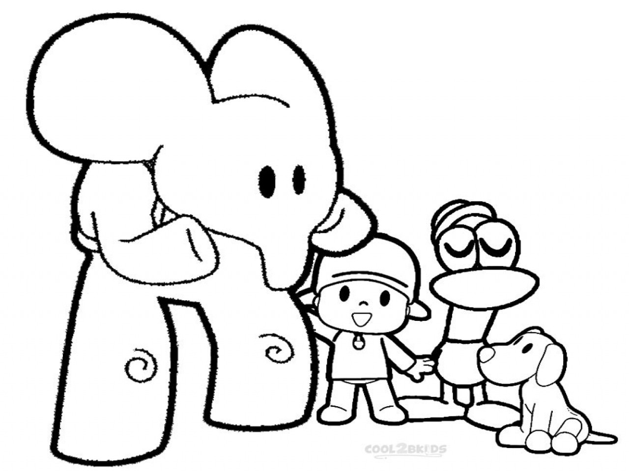 1280x960 Pocoyo Printable Coloring Pages