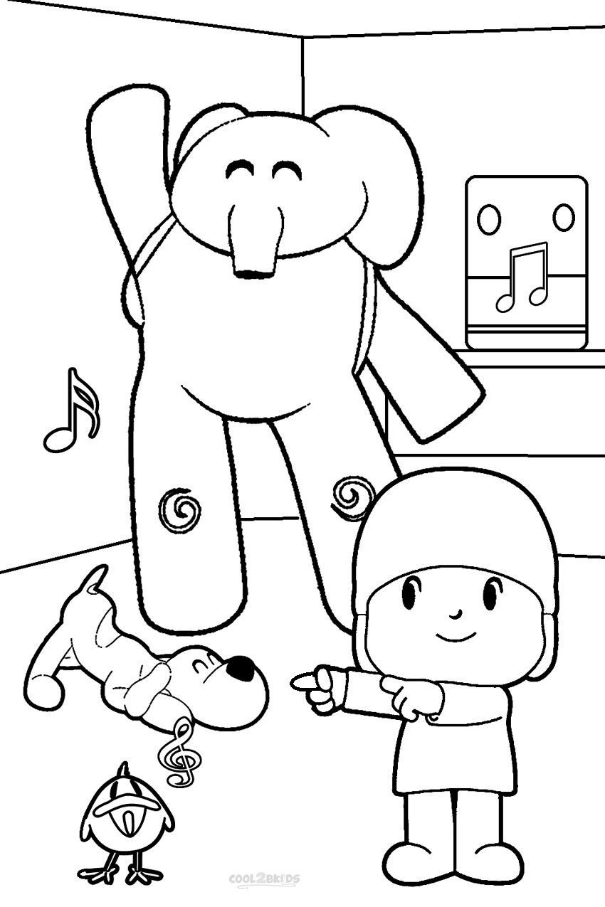 850x1275 Printable Pocoyo Coloring Pages For Kids Cool2bkids Film Amp Tv