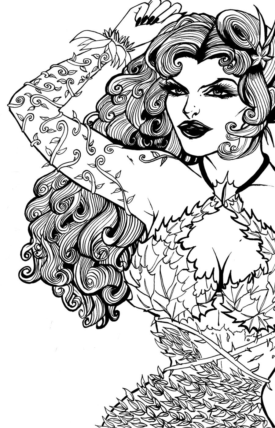 Poison Ivy Coloring Pages To Download And Print For Free 900x1400 Poison Ivy Coloring Pages To Download And Print For Free