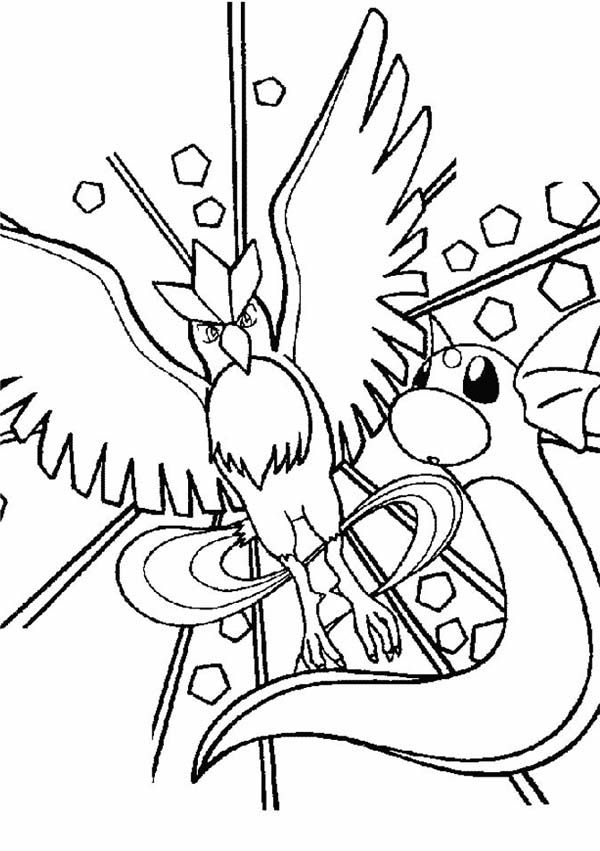 600x851 Pokemon Articuno Cold Attack Coloring Page Coloring Sun