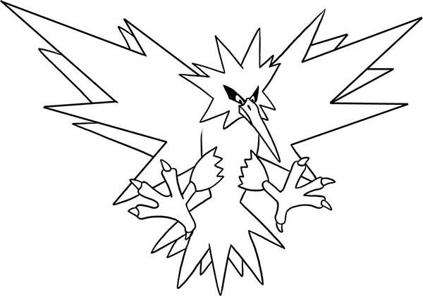600x421 Pokemon Articuno Coloring Pages