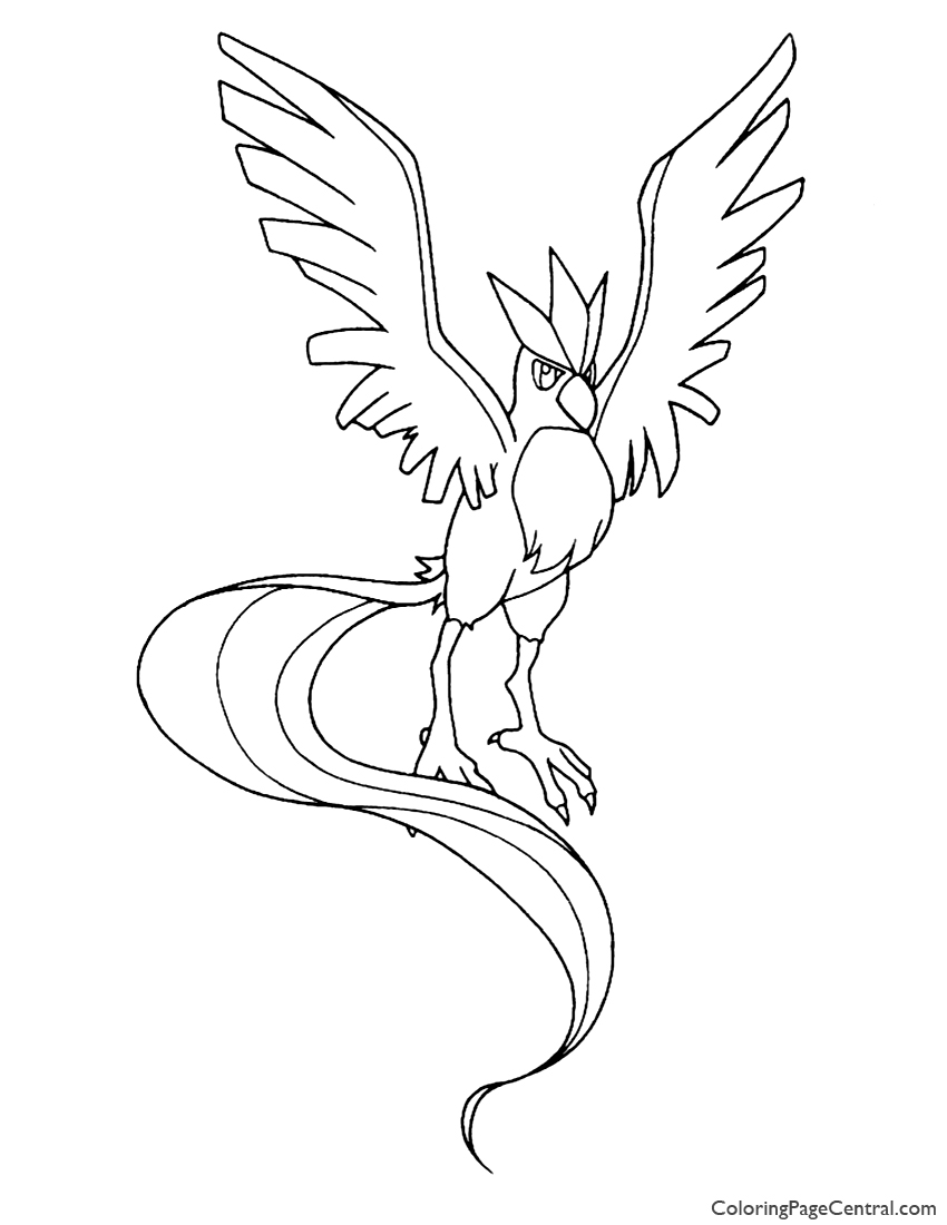 850x1100 Pokemon Articuno Coloring Page 01 Coloring Page Central