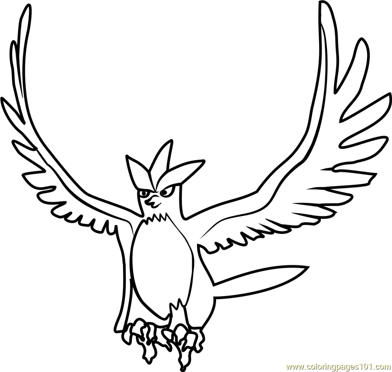 800x760 Articuno Pokemon Go Coloring Page