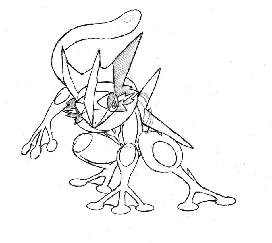 947x844 Awesome Pokemon Coloring Pages Greninja Design Printable
