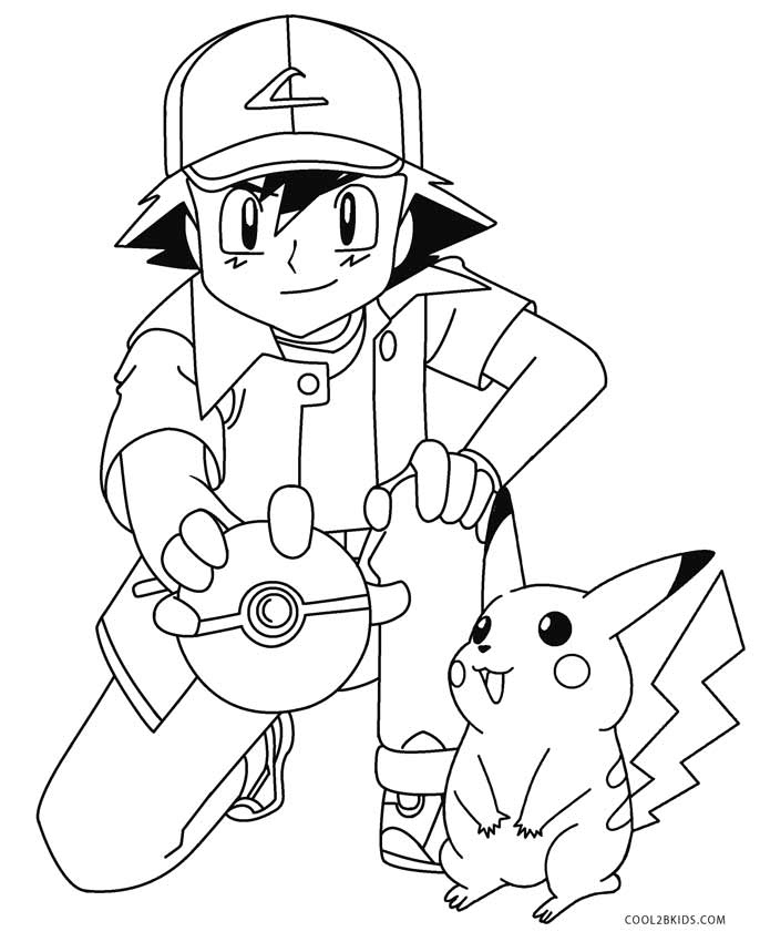 Pokemon Ash Coloring Pages at GetColorings.com | Free printable ...