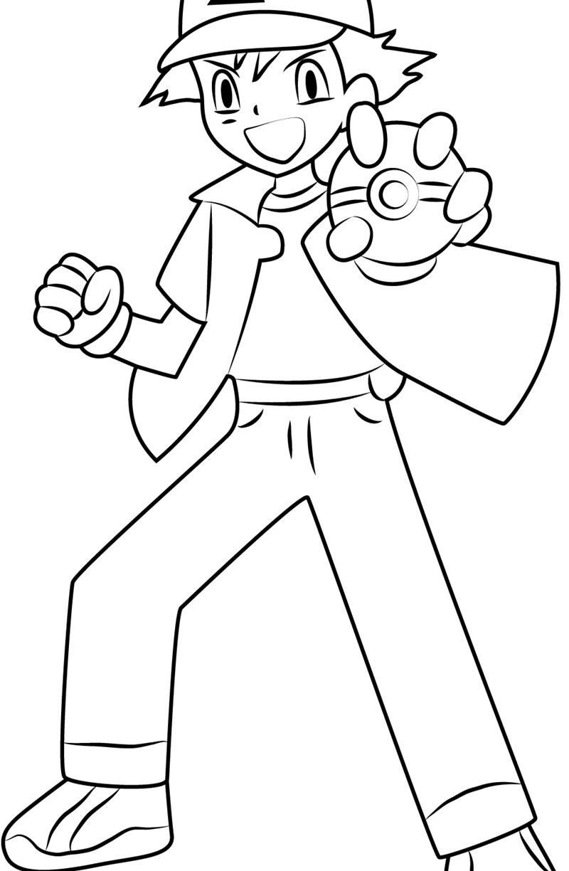 800x1224 Pokemon Ash Coloring Page 01 Central Best Pages Acpra
