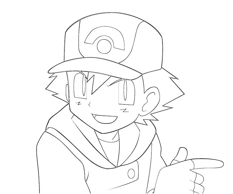 800x667 Pokemon Ash Ketchum Coloring Page Many Interesting 5 Coloring